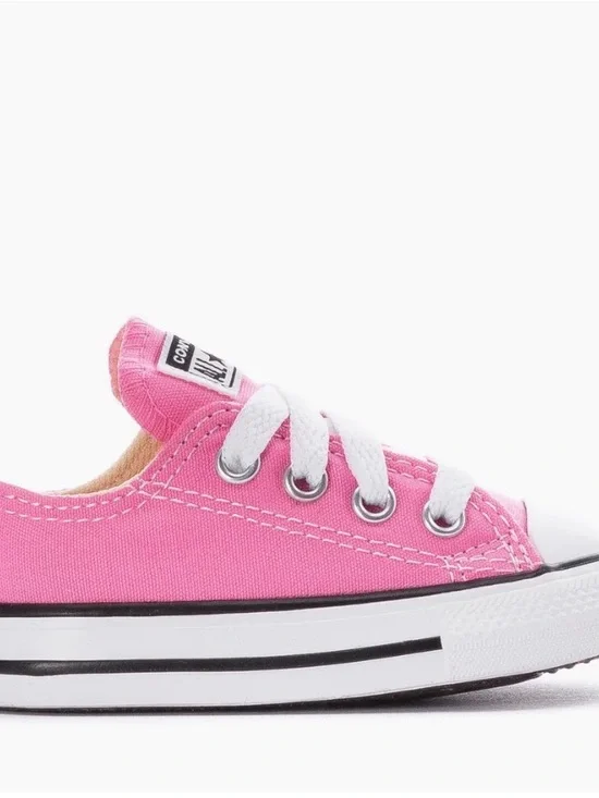 Converse CHUCK TAYLOR ALL STAR OX CORE - TODDLER Pink Low Top Sneaker Sz 5 - Picture 2 of 9